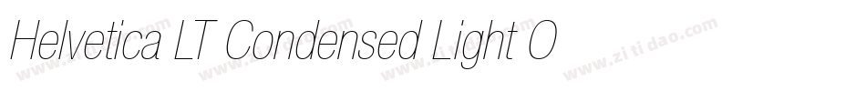 Helvetica LT Condensed Light Oblique字体转换